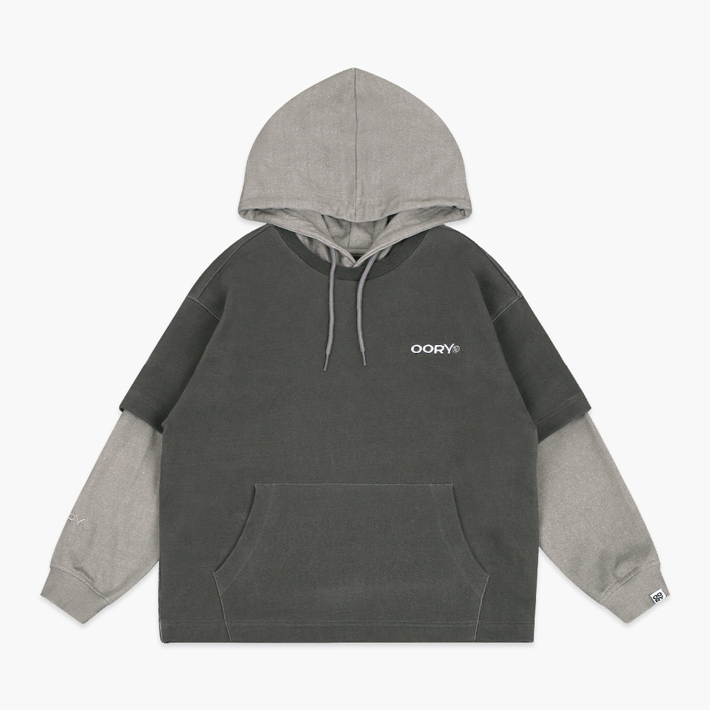 22 F/W OORY Layered hoodie - gray ( 2차 입고, 당일 발송 )