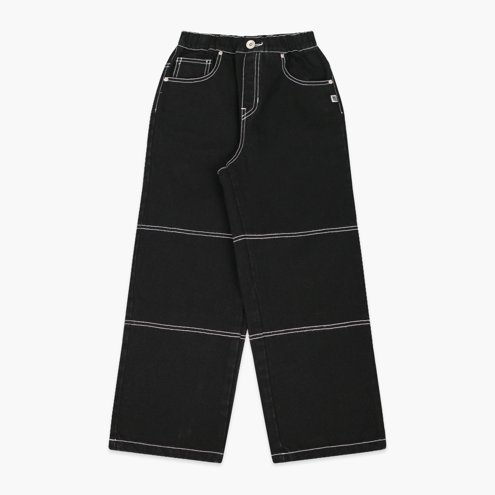 22 F/W OORY Stitch wide pants - black ( 2차 입고, 당일 발송 )