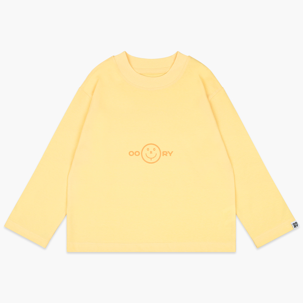 23 S/S OORY Smile single t-shirt - yellow ( 2월 1일 오전 11시 오픈, 당일 발송 )