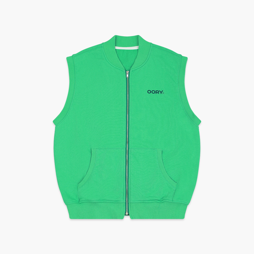 23 S/S OORY Zipup vest - green ( 2차 입고, 당일 발송 )
