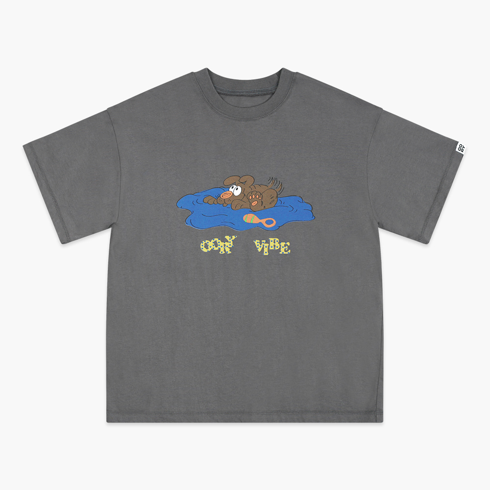 23 S/S OORY Puppy short sleeve t-shirt - charcoal ( 2차 입고, 당일 발송 )