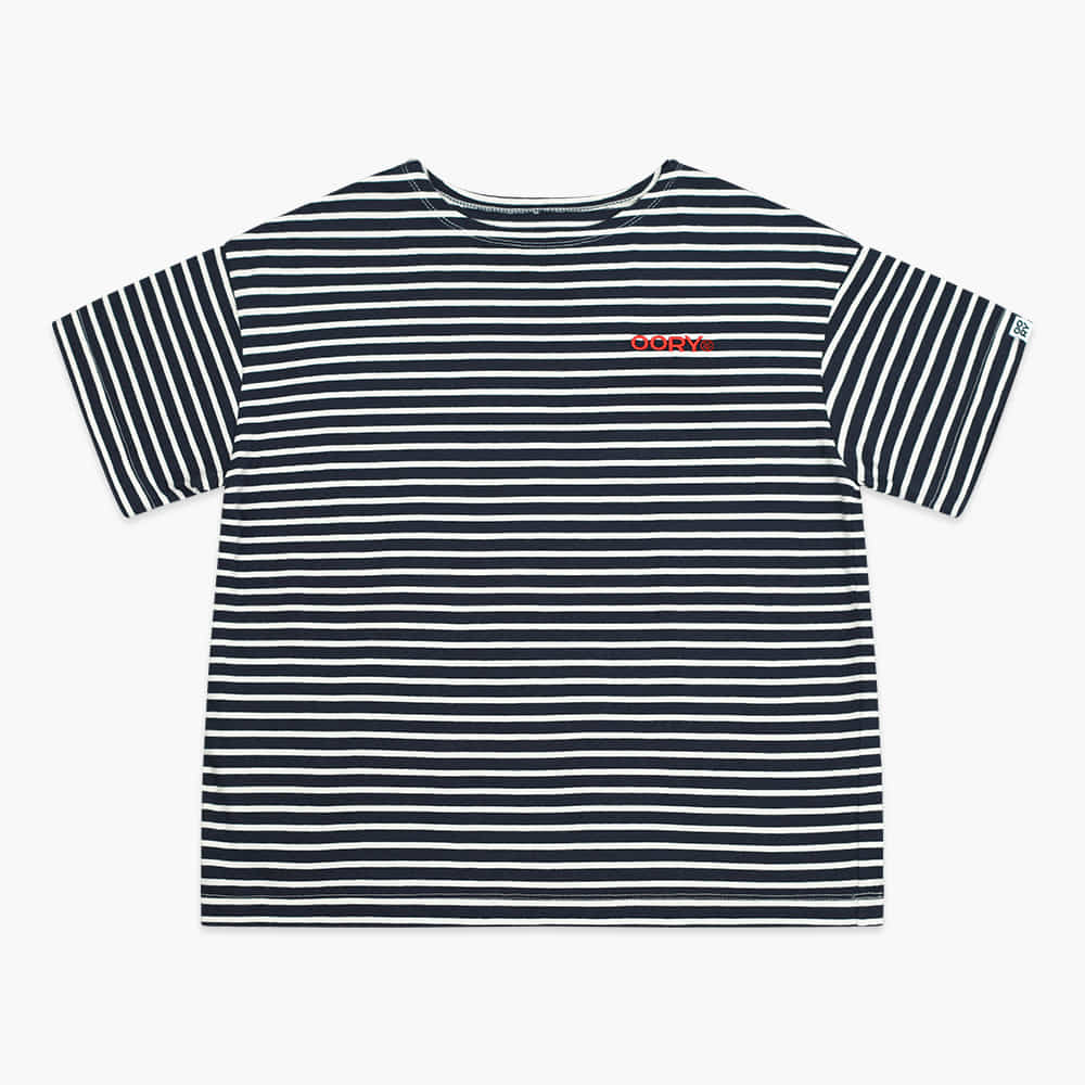 23 S/S OORY Stripe short sleeve t-shirt - navy ( 2차 입고, 당일 발송 )