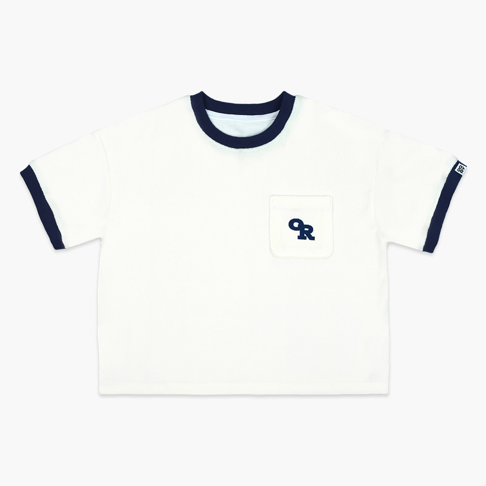 23 S/S OORY Terry pocket short sleeve t-shirt - navy