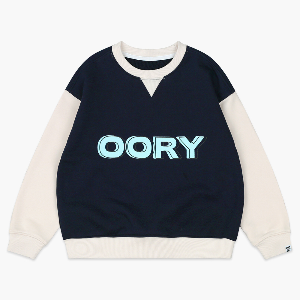 23 S/S OORY Color logo sweatshirt - navy ( 2차 입고, 당일 발송 )