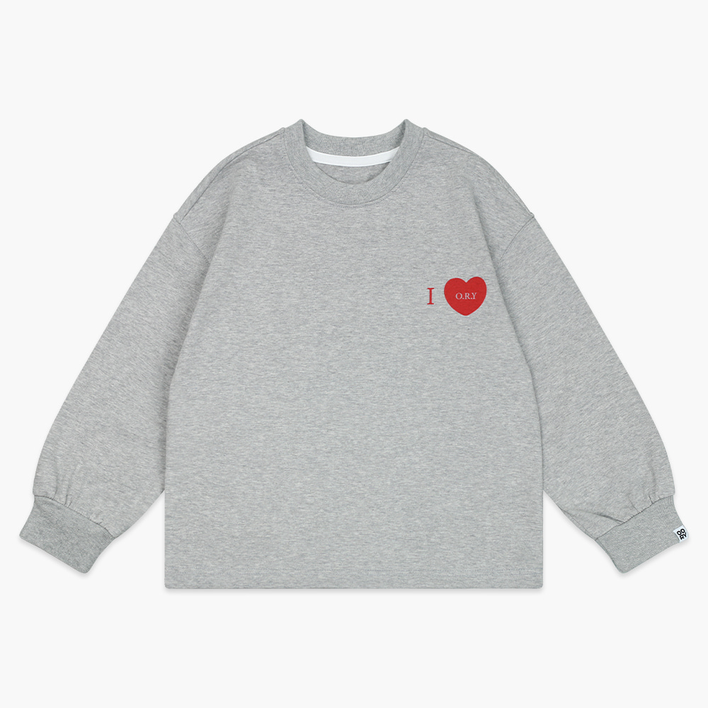 23 S/S OORY Heart single t-shirt - melange ( 2차 입고, 당일 발송 )
