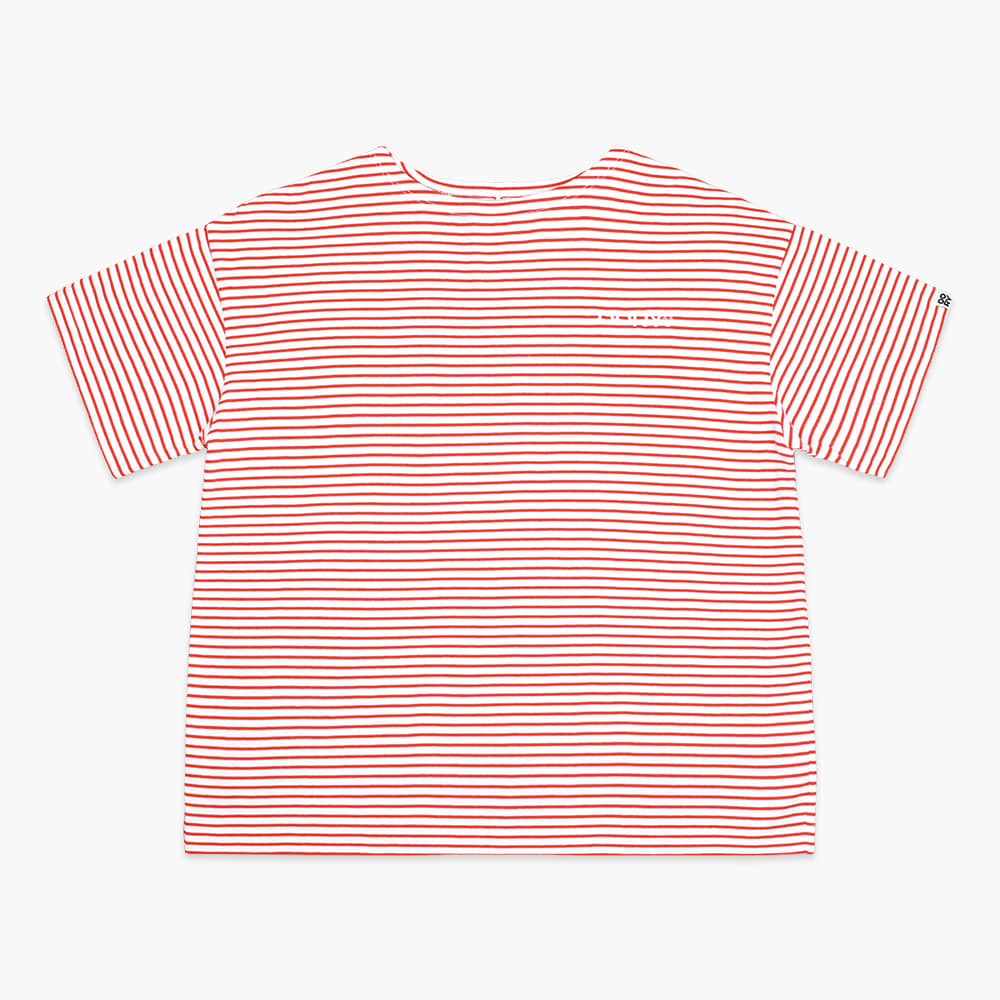 23 S/S OORY Stripe short sleeve t-shirt - red ( 2차 입고, 당일 발송 )