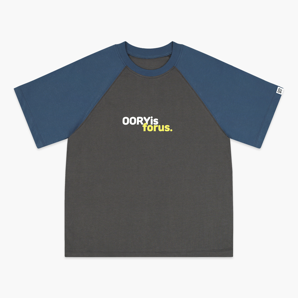23 S/S OORY for us t-shirt - charcoal ( 프리오더 )