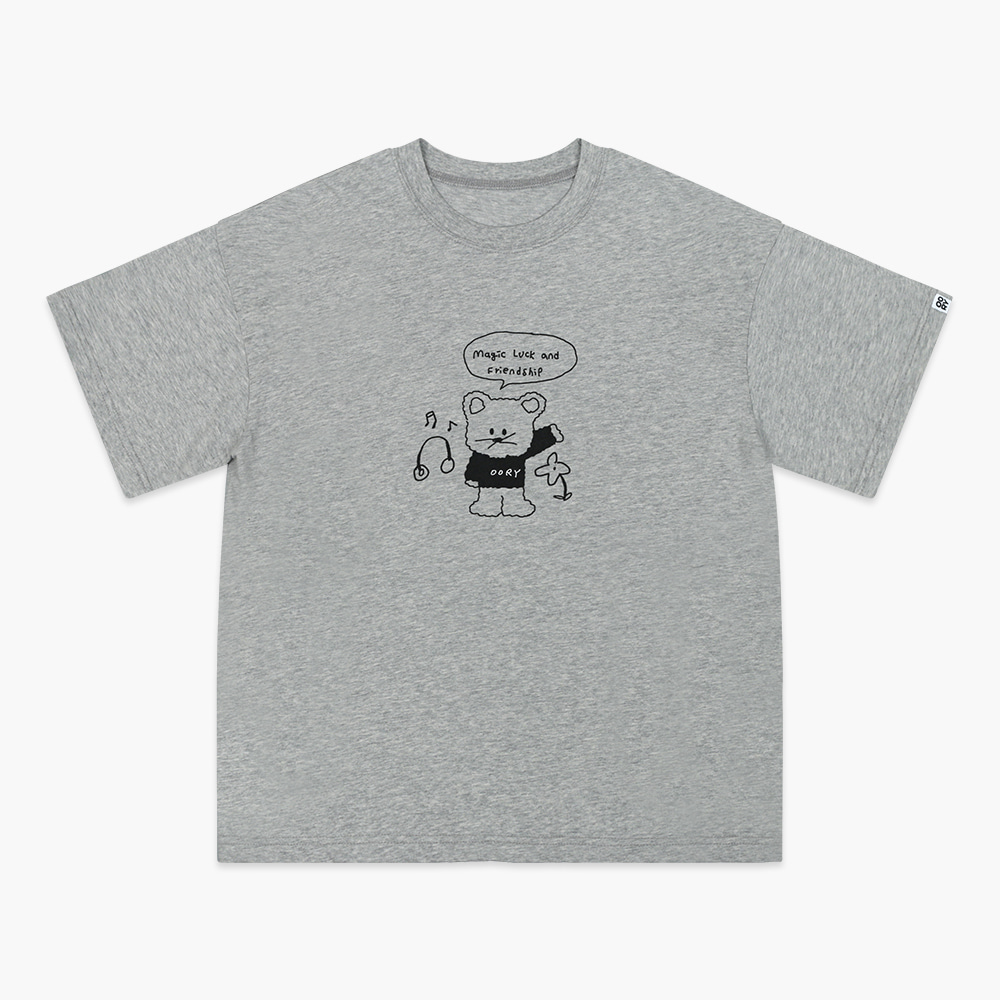 23 S/S OORY Lucky bear t-shirt - gray ( 프리오더 )